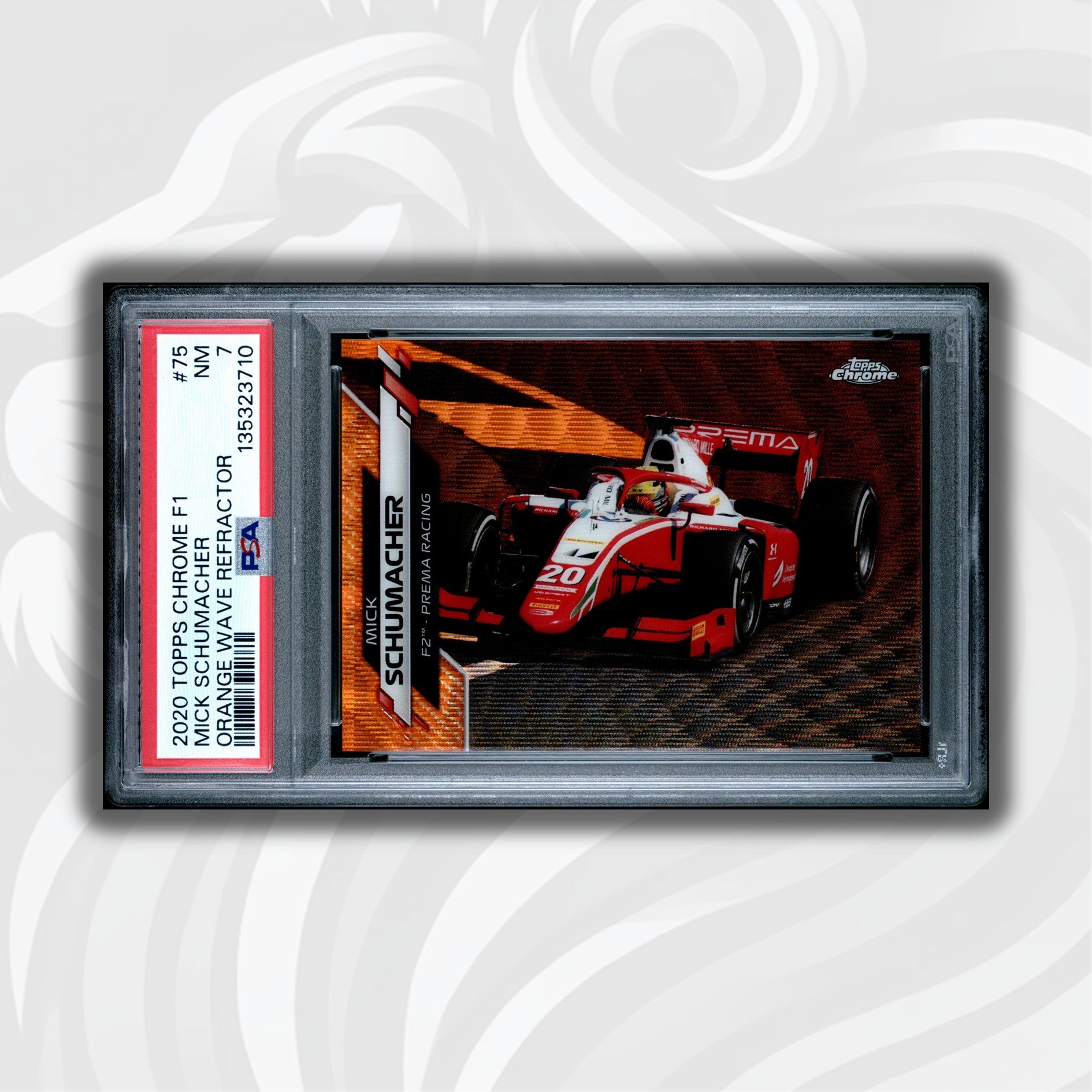 2020 Topps Chrome F1 Mick Schumacher Orange Wave Refractor 10/25