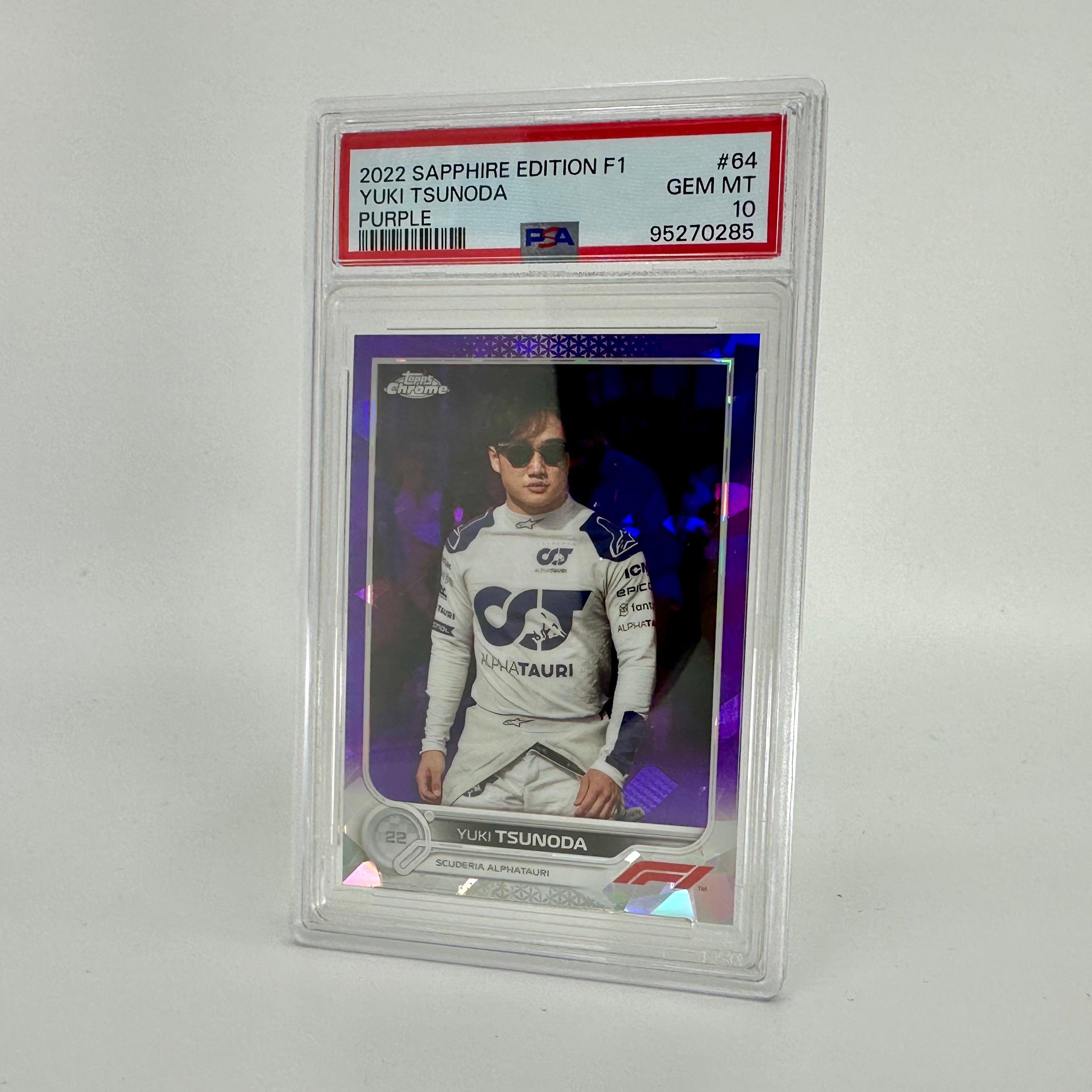 PSA 10 - 07/10 Purple - Yuki Tsunoda #64 - Sapphire - 2022 Topps