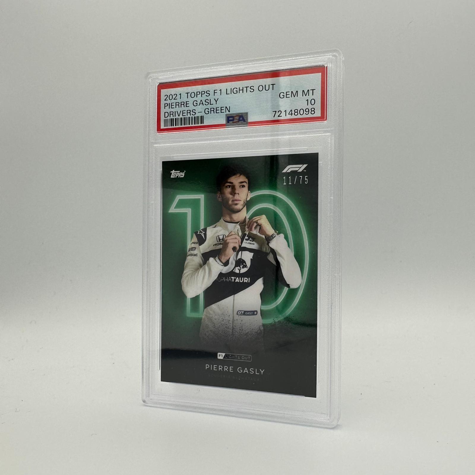 PSA 10 11/75 Pierre Gasly Drivers Green Parallel Authenticsgg