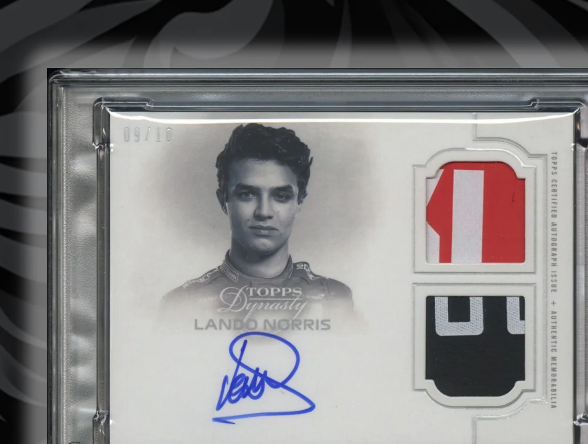 Patch Analyzer: Huski Chocolate & Arrow Electronics - 2020 Topps Dynasty 9/10 Lando Norris #SDA-LN