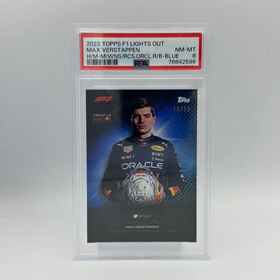 PSA 8 - 16/25 Max Verstappen - History Maker - Most Wins And Races - Blue