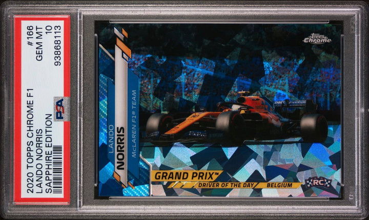 PSA 10 - RC - Lando Norris #166 - 2020 Topps Chrome F1 - Rookie Card