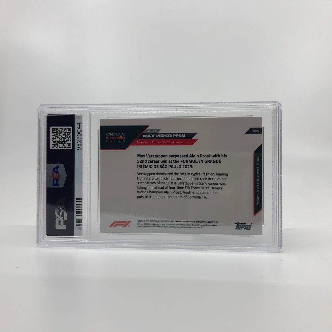 PSA 8 - 92/99 - Max Verstappen #65 - Red - 2023 Topps Now F1