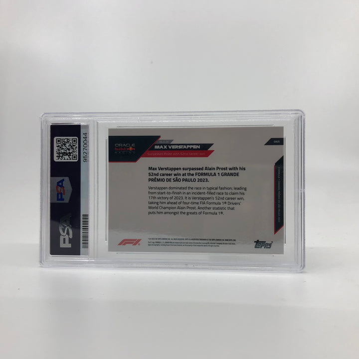 PSA 8 - 92/99 - Max Verstappen #65 - Red - 2023 Topps Now F1