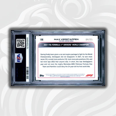 10/15 - Max Verstappen #196 - Sapphire Edition - Black & White - 2022 Topps Chrome