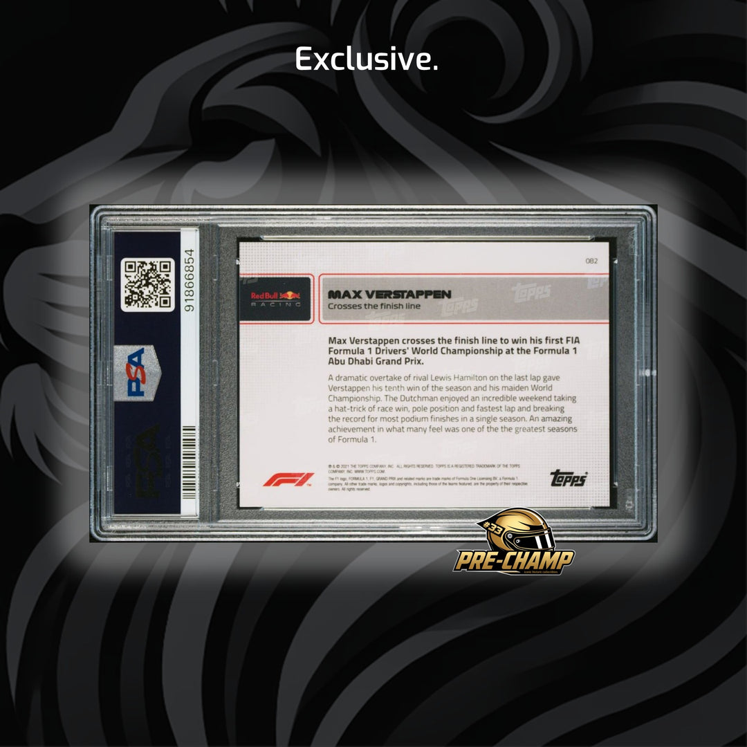 PSA 10 - 03/10 Max Verstappen #82 - Red - 2021 Topps Now F1