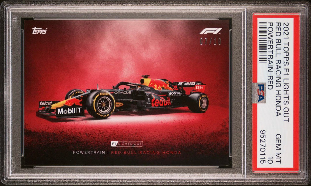 PSA 10 - 07/10 Red Bull - Powertrain -  Red - 2021 Topps Lights Out F1