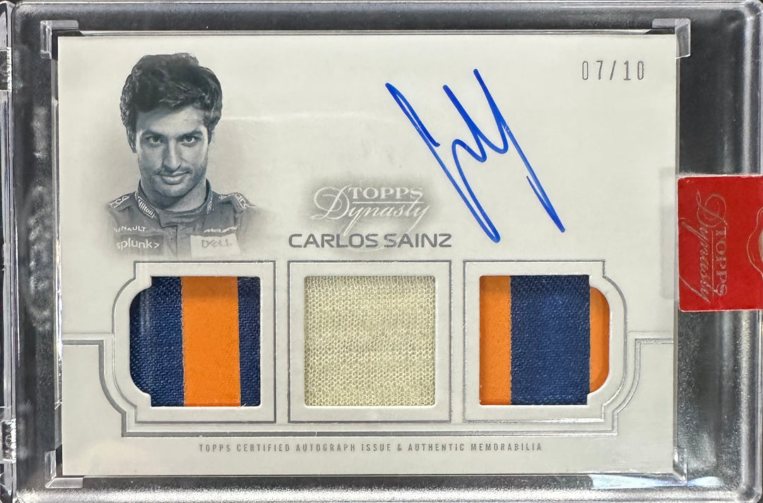 07/10 Silver - Carlos Sainz #TRA-CS - Triple Relic Autograph - 2020 Topps Dynasty F1