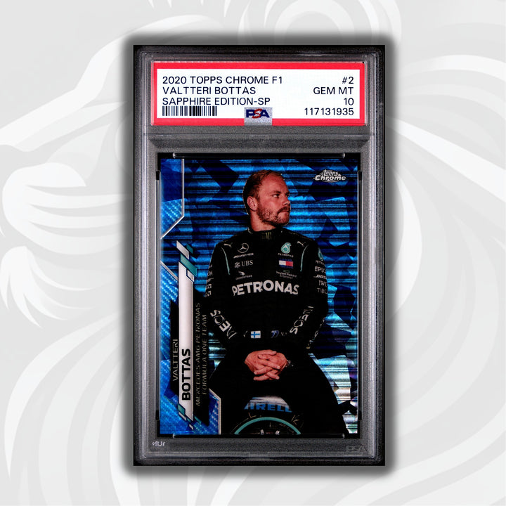 PSA 10 - Valtteri Bottas #2 – 2020 Topps Chrome F1 - Sapphire Edition - Image Variation