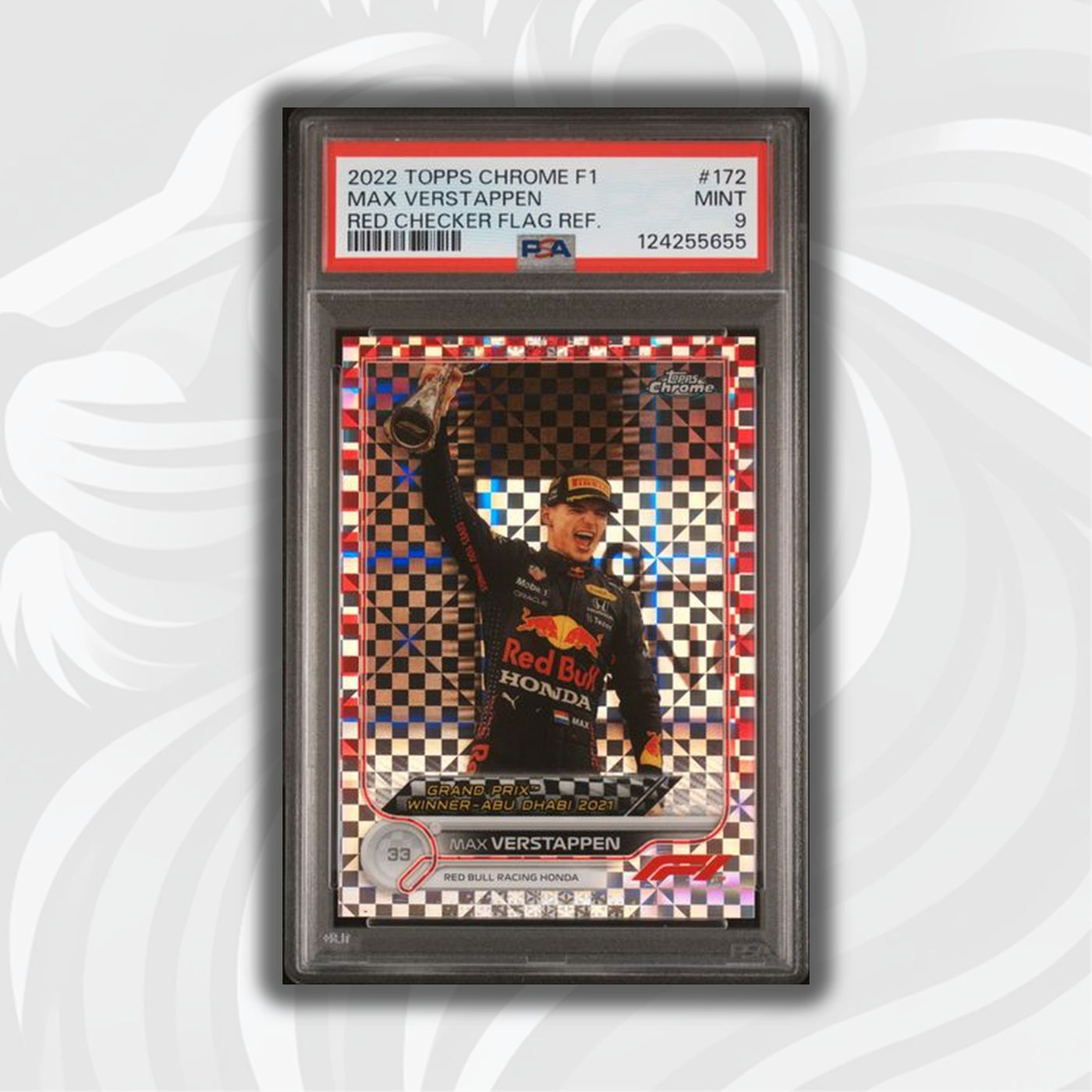 PSA 9 - /5 Max Verstappen #172 - Red Checker Flag