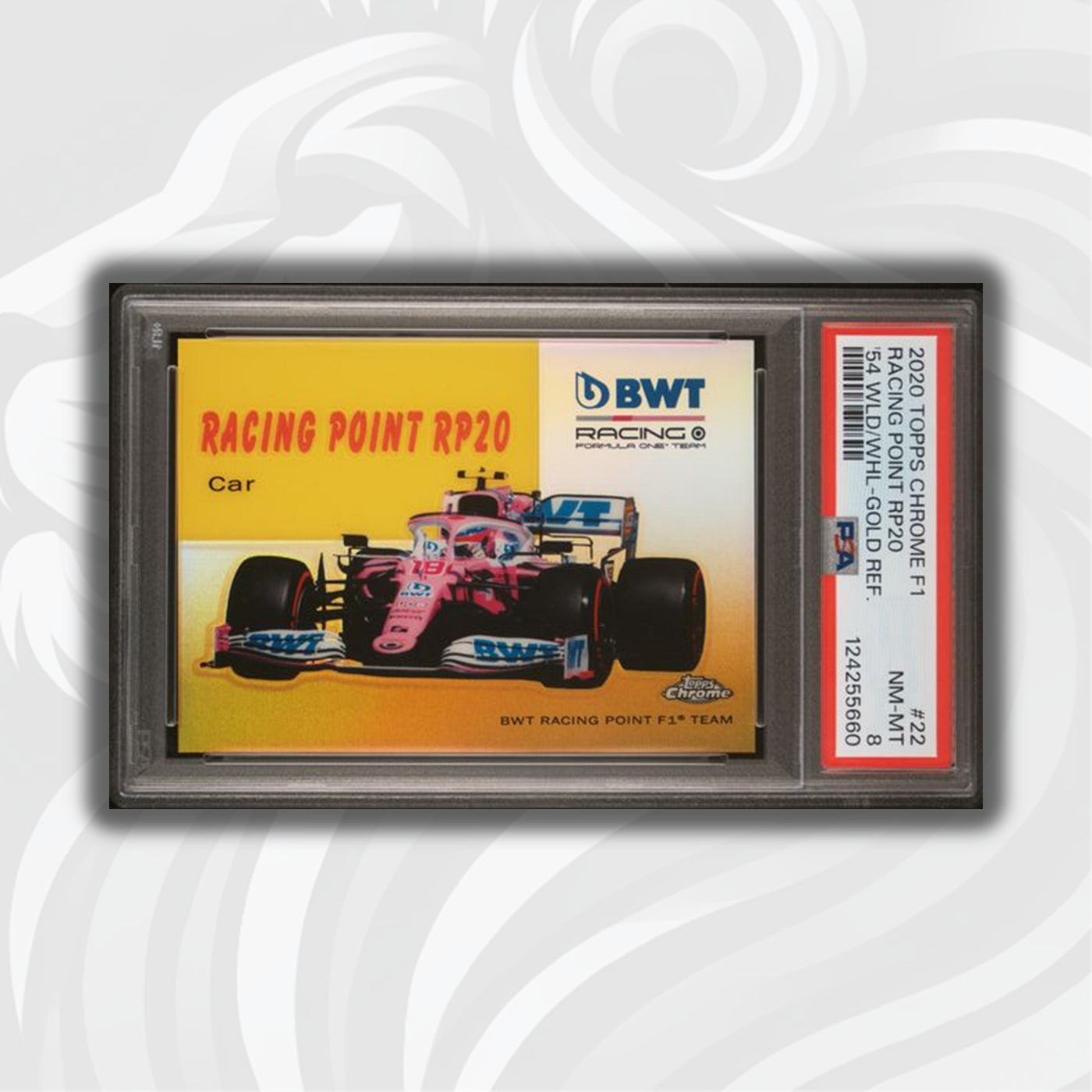 PSA 8 - /50 BWT Racing Point RP20 #22 - 54WLD/WHL - 2020 Topps Chrome F1 - Gold Refractor