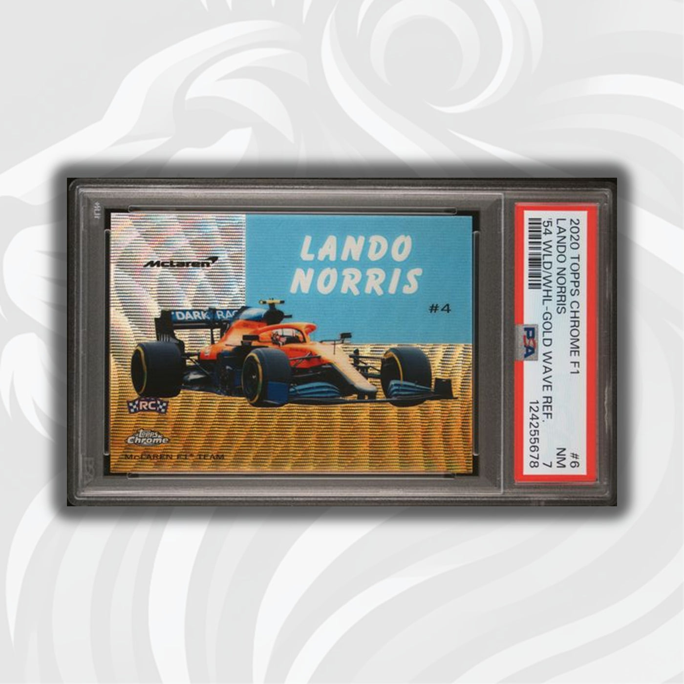 PSA 7 - /50 Norris, Lando #6 - 54WLD/WHL - 2020 Topps Chrome F1 - Gold Wave Refractor