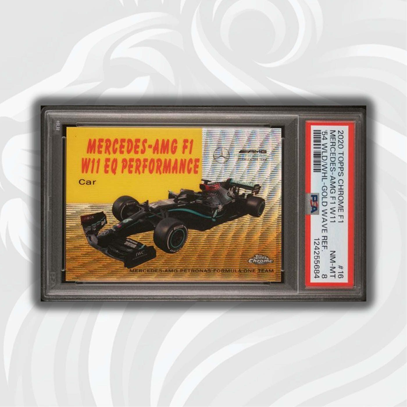 PSA 8 - /50 Mercedes AMG F1 W11 #16 - 54WLD/WHL - 2020 Topps Chrome F1 - Gold Wave Refractor