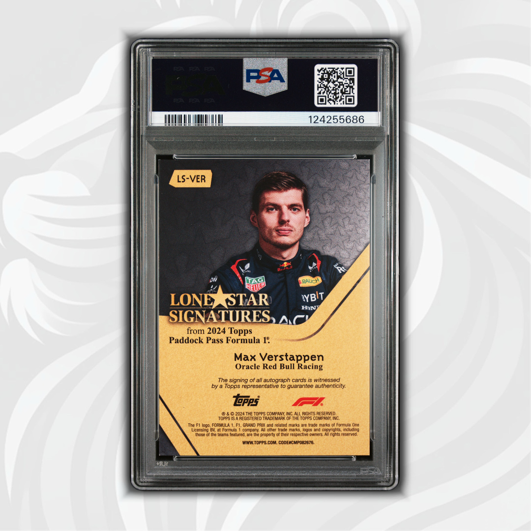 PSA 8 - 3/5 Max Verstappen #VER - Lone Star Signatures - 2024 Topps Paddock Pass F1 -  Rainbow