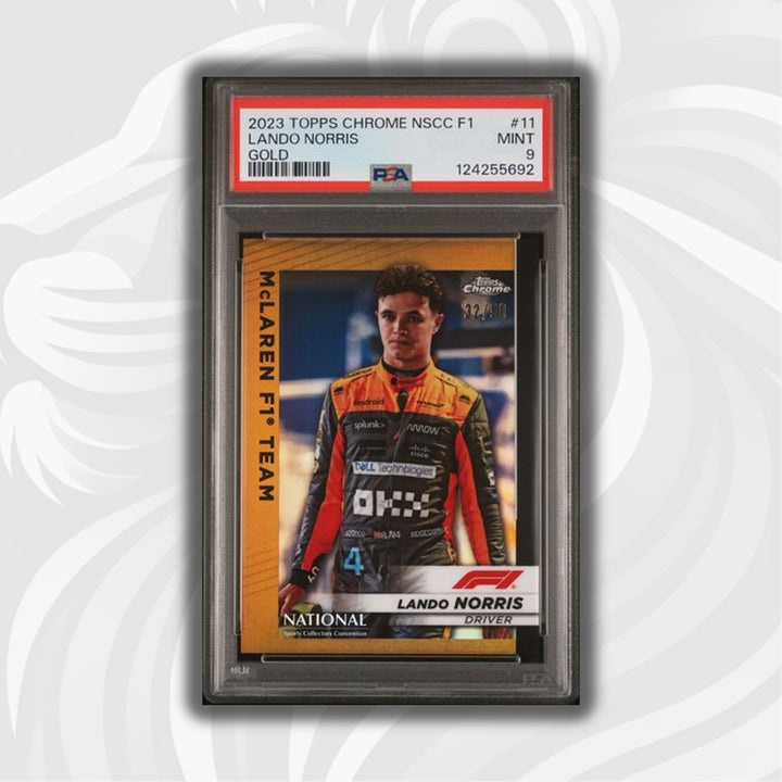 PSA 9 - 32/50 Lando Norris #11 - NSCC - Gold - 2023 Topps Chrome F1