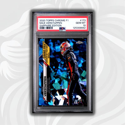 PSA 10 - Max Verstappen #173 - 2020 Topps Chrome F1 Sapphire Edition - Grand Prix Winner Austrian