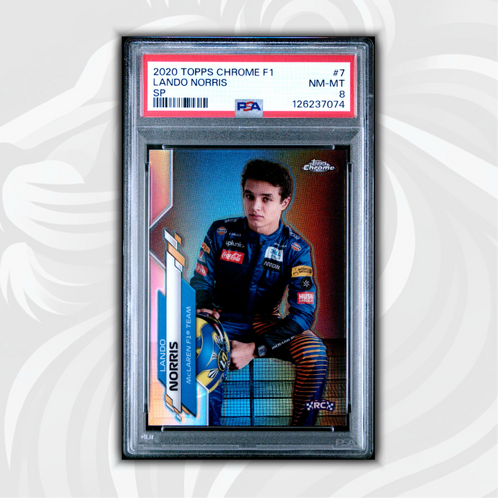 PSA 8 - Lando Norris #7 - SP - 2020 Topps Chrome F1