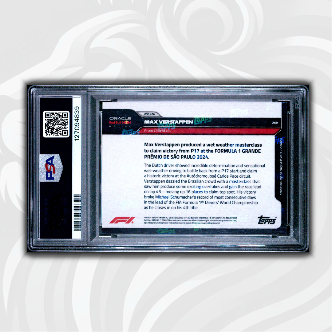 PSA 9 - 18/50 Max Verstappen #BRRW-1 - Bounce Rock Race Roll - 2022 Topps Formula 1 -Gold