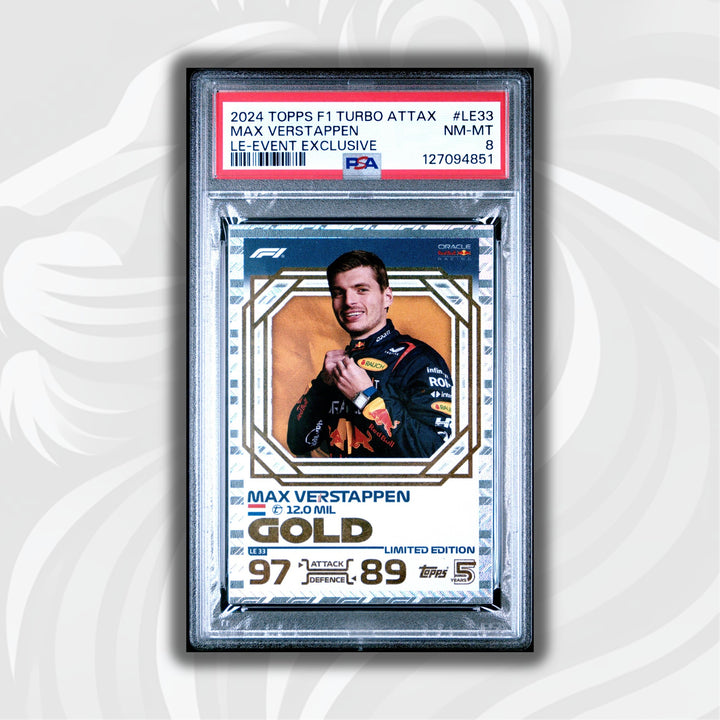 PSA 8 - Max Verstappen #LE33 - 2024 Turbo Attax - LE-Event Exclusive