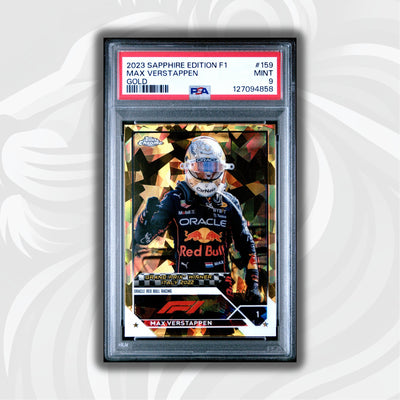 PSA 9 - 20/50 Gold - Max Verstappen #159 - 2023 Topps Chrome Sapphire