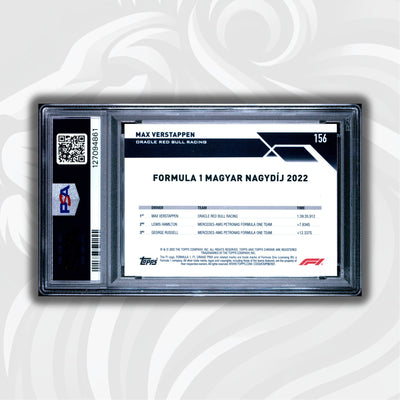 PSA 9 - 05/10 Purple - Max Verstappen #156 - 2023 Topps Chrome Sapphire