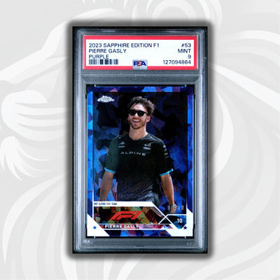 PSA 9 - 10/10 Purple - Pierre Gasly #53 - 2023 Topps Chrome Sapphire