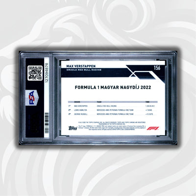 PSA 9 - 03/25 Orange - Max Verstappen #156 - 2023 Topps Chrome Sapphire