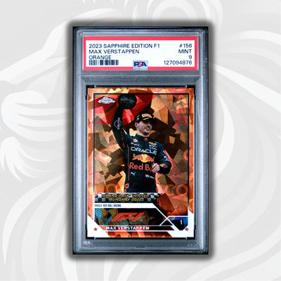 PSA 9 - 03/25 Orange - Max Verstappen #156 - 2023 Topps Chrome Sapphire