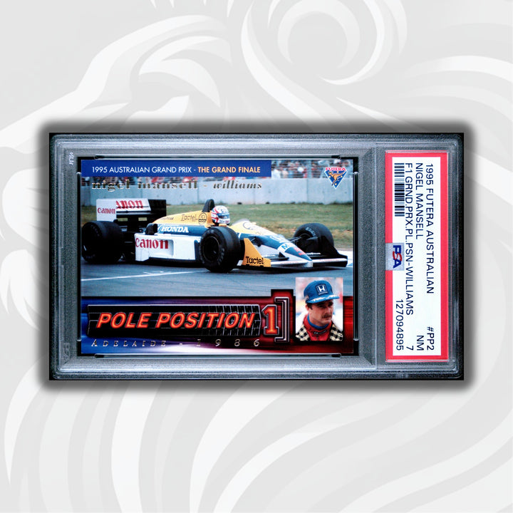 PSA 7 - 1084/3000 - Nigel Mansell #PP2 - Pole Position - 1995 Futera - WILLIAMS