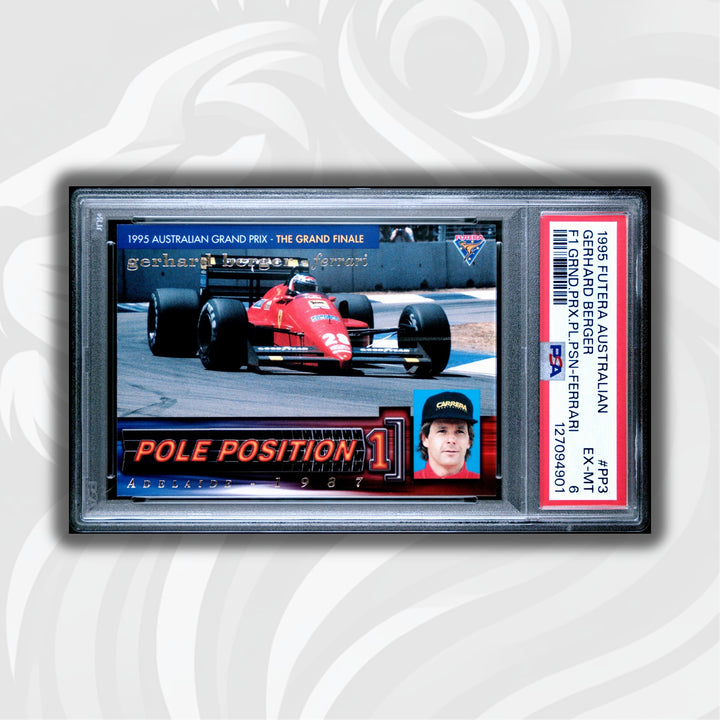 PSA 6 - 0426/3000 - Gerhard Berger #PP3 - Pole Position - 1995 Futera - FERRARI