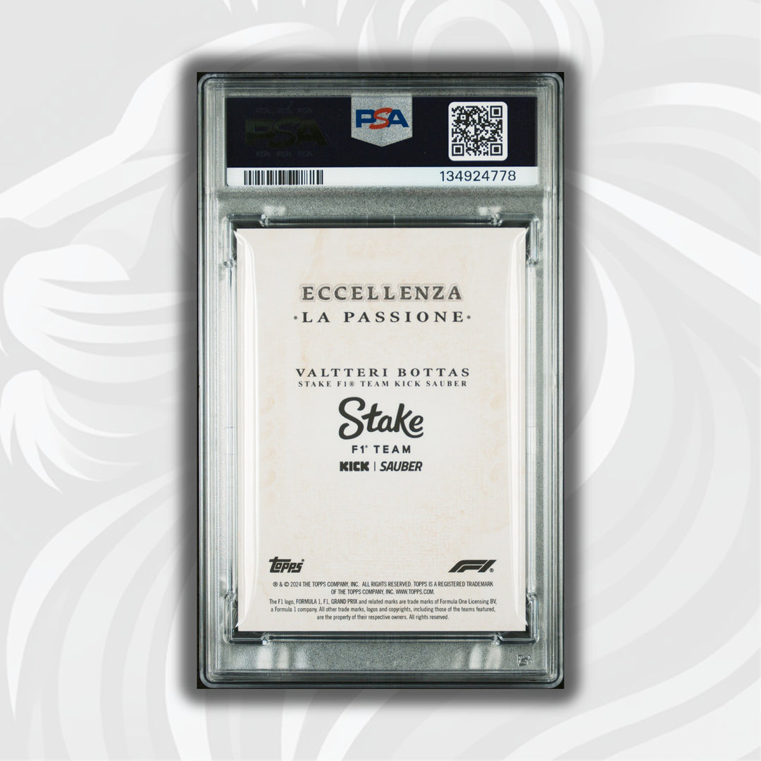 PSA 10 - 1/1 Valtteri Bottas - La Passione - Gold - 2024 Topps Eccellenza F1