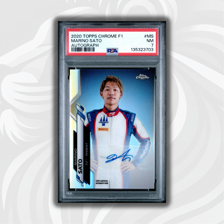 PSA 7 - 050/376 Marino Sato #MS - Autograph - 2020 Topps Chrome F1