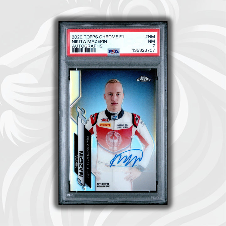 PSA 7 - 114/346 Nikita Mazepin #NM - Autograph - 2020 Topps Chrome F1