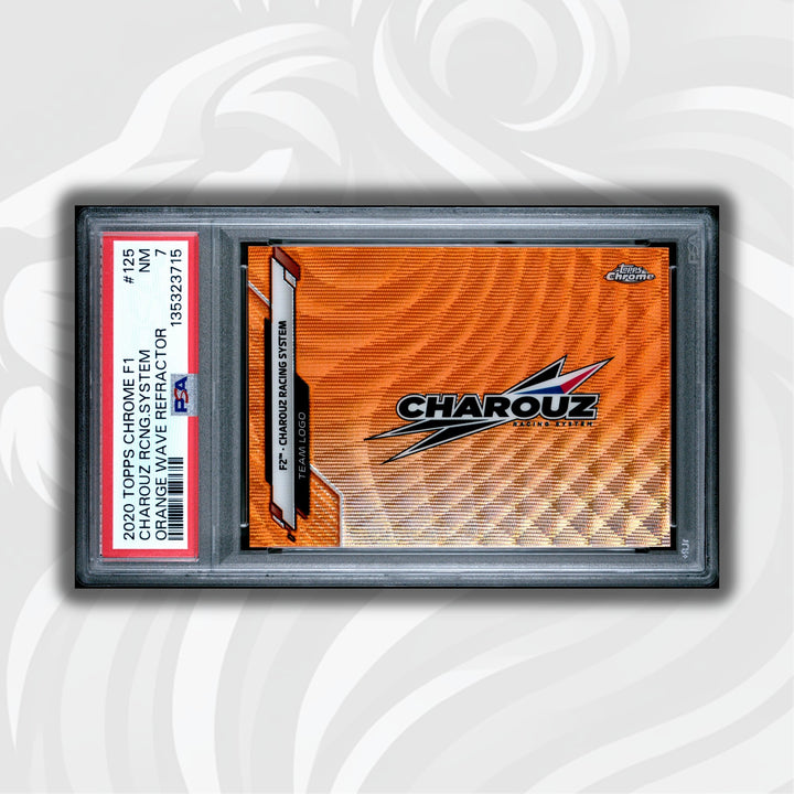 PSA 7 - 18/25 Charouz Racing System #125 - F2 Racing - Orange Refractor - 2020 Topps Chrome F1