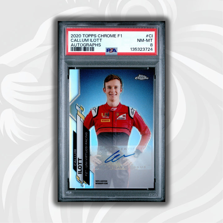 PSA 8 - 392/566 Callum Ilott #CI - Autograph - 2020 Topps Chrome F1