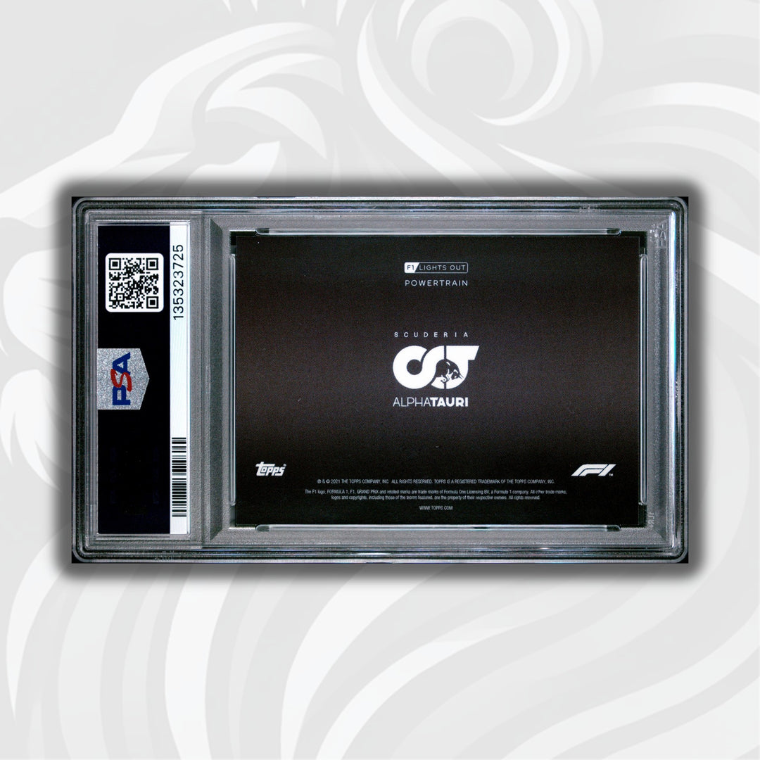 PSA 9 - 03/10 Scuderia AlphaTauri - Powertrain - Lights Out - 2021 Topps F1 - Red