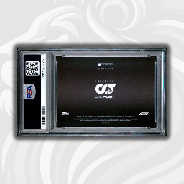 PSA 9 - 03/10 Scuderia AlphaTauri - Powertrain - Lights Out - 2021 Topps F1 - Red