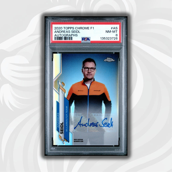 PSA 8 - 14/90 Andreas Seidl #AS - Autograph - 2020 Topps Chrome F1