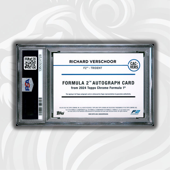 PSA 10 - 41/90 Richard Verschoor #CACVERS - Green Refractor Autograph - 2024 Topps Chrome F1