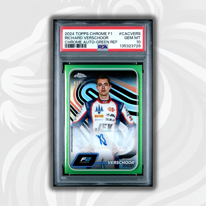 PSA 10 - 41/90 Richard Verschoor #CACVERS - Green Refractor Autograph - 2024 Topps Chrome F1