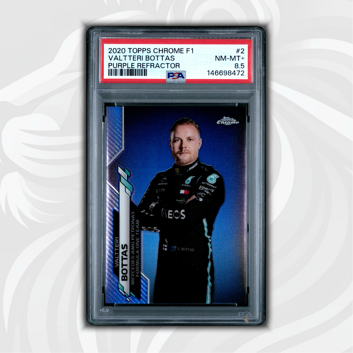 PSA 8.5 - 160/399 Valtteri Bottas #2 - 2020 Topps Chrome F1 - Purple Refractor - Front