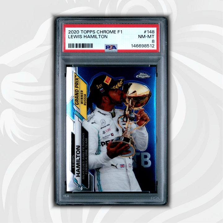 PSA 8 - Lewis Hamilton #148 - 2020 Topps Chrome F1