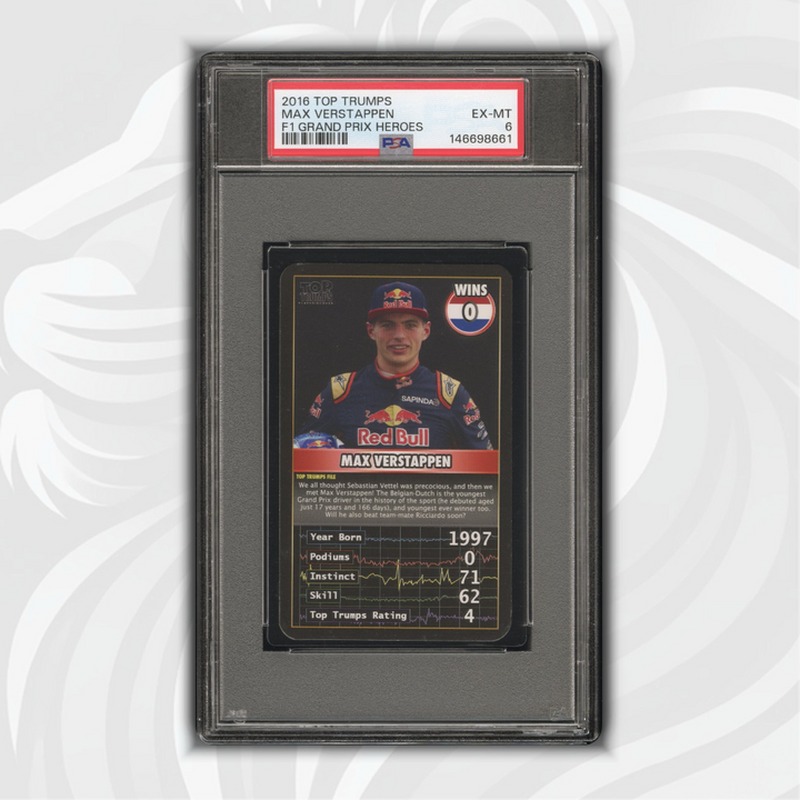 PSA 6 - Max Verstappen - 0 Wins - Top Trumps - 2016 Grand Prix Heroes