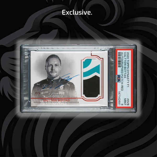 PSA 9 - 4/5 Valtteri Bottas #DAP-IIVB - 2020 Topps Dynasty F1 - Patch Auto - Red