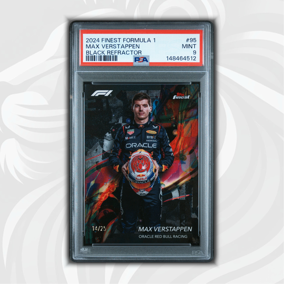 PSA 9 - 14/25 Max Verstappen #95 - Black Refractor - 2024 Topps Finest Formula 1 - Front