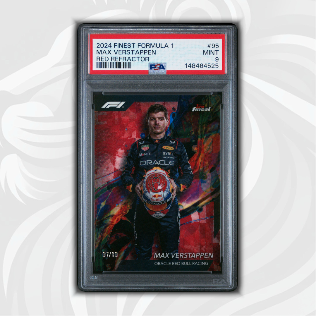 PSA 9 - 6/10 Max Verstappen #95 - Red Refractor - 2024 Topps Finest Formula 1 - Front
