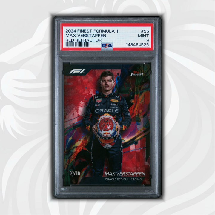 PSA 9 - 6/10 Max Verstappen #95 - Red Refractor - 2024 Topps Finest Formula 1 - Front