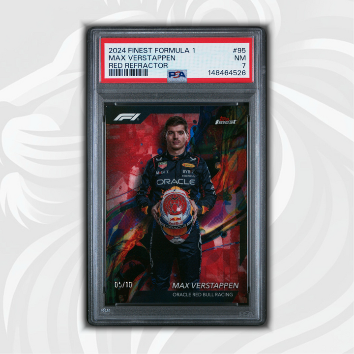 PSA 7 - 05/10 Max Verstappen #95 - Red Refractor - 2024 Topps Finest Formula 1 - Front
