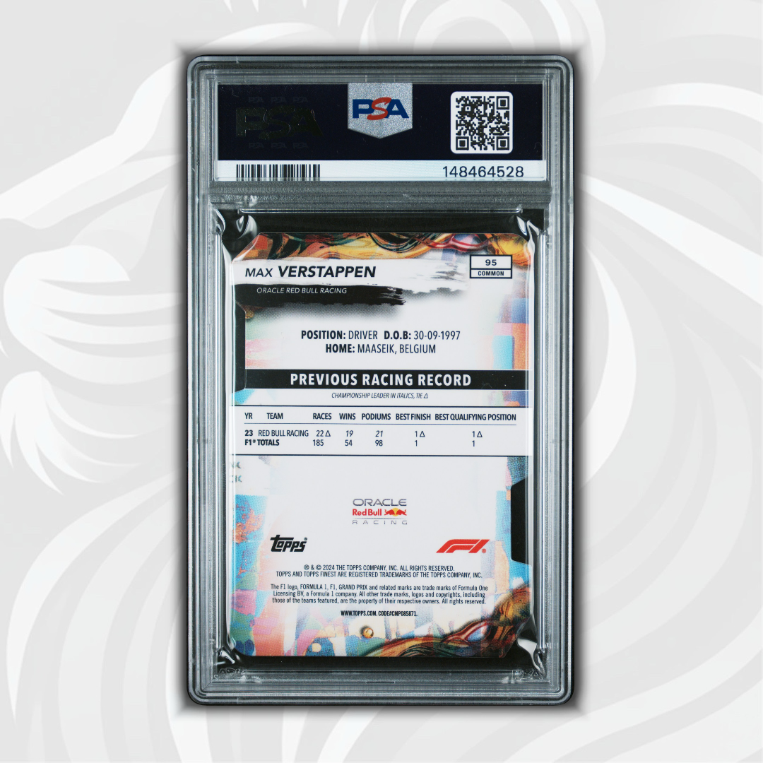 PSA 6 - 49/99 Max Verstappen #95 - 2024 Topps Finest F1 -  Die-Cut Refractor