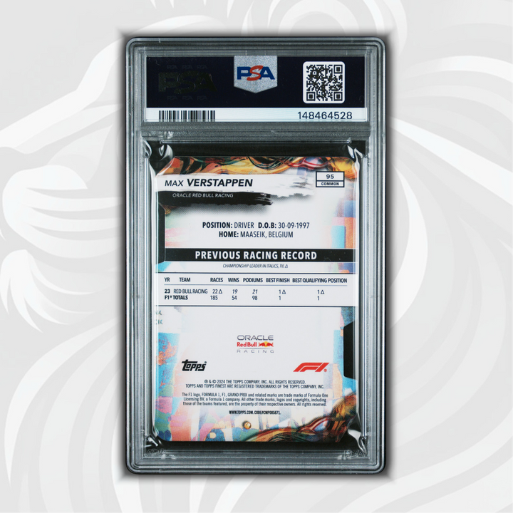PSA 6 - 49/99 Max Verstappen #95 - 2024 Topps Finest F1 -  Die-Cut Refractor